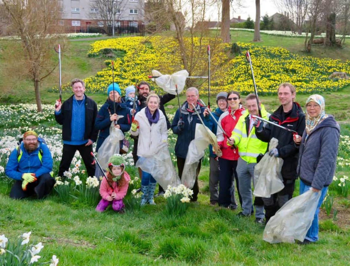 The Friends of St Katharine's Park on a clean up